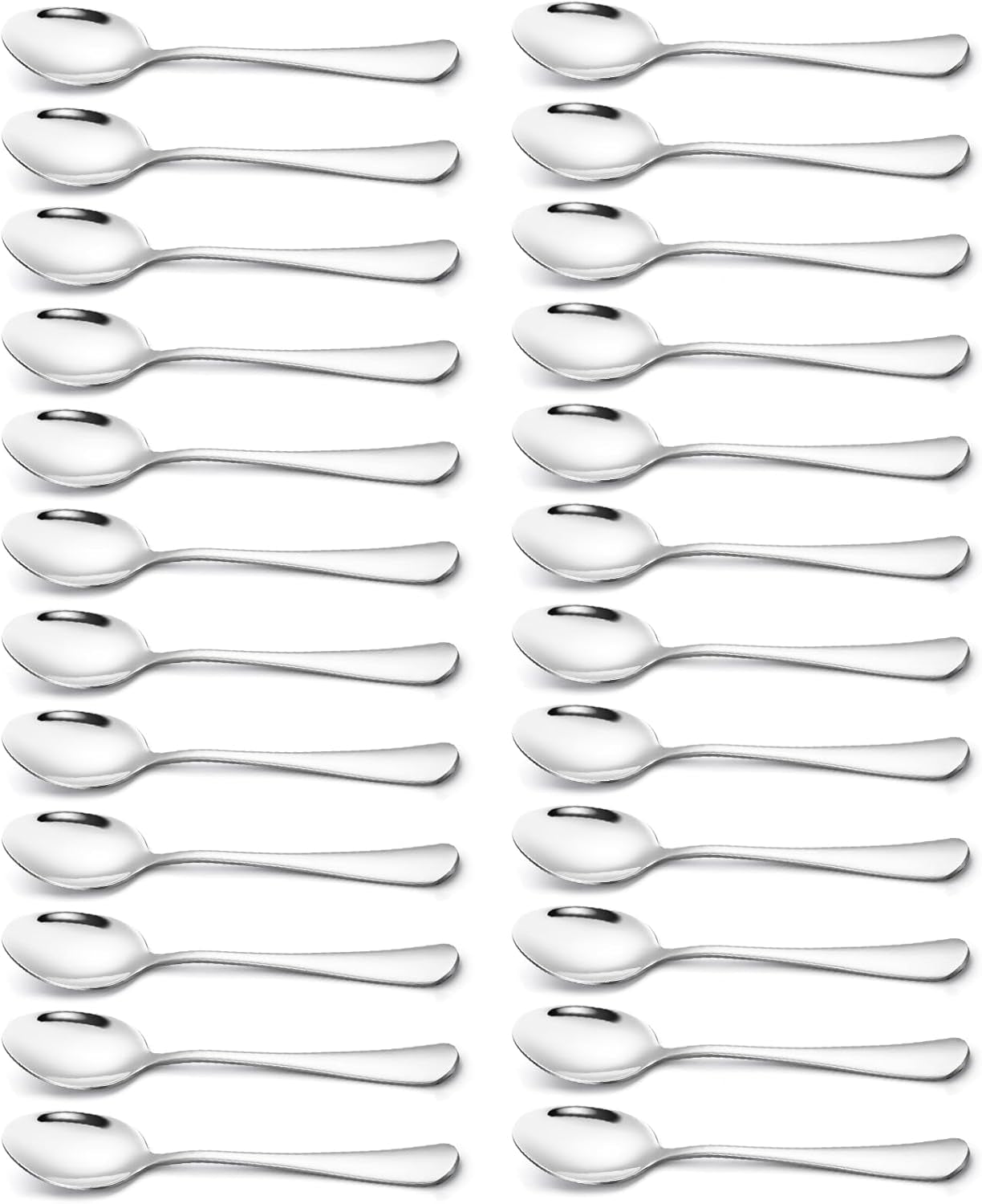 24-Piece Premium Stainless Steel Teaspoon Set, 6.7 Inches, Mirror Finish, Dishwasher Safe