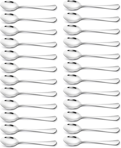 24-Piece Premium Stainless Steel Teaspoon Set, 6.7 Inches, Mirror Finish, Dishwasher Safe