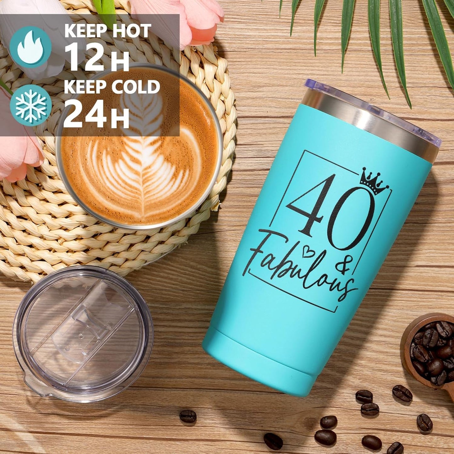 40Th Birthday Gifts for Women Her, Funny Turning 40 Year Old Gifts, Best 40 Fabulous 1985 Birthday Gifts Basket Unique Happy 40Th Birthday Gifts Ideas for Her Mom Sister Friend Wife Daughter Coworker