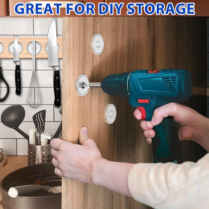 8-Pack Neodymium Cup Magnets with 100 LBS Pull Force, Countersunk Hole, Industrial Strength, 1.26" Diameter x 0.2" Height, Screws Included