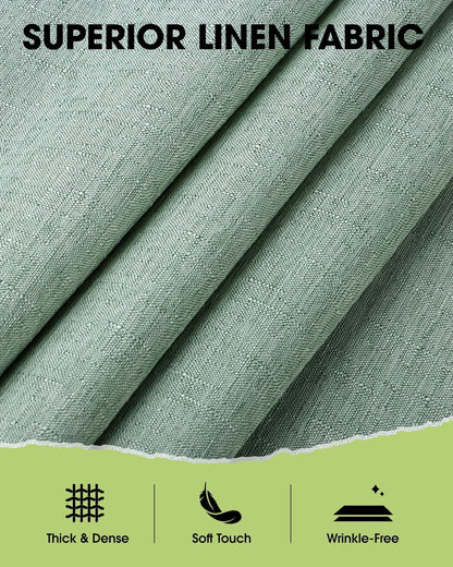 Rectangle Linen Tablecloth Waterproof & Stain Resistant, Wrinkle-Free Table Cloth Adds Elegance and Protection, Ideal for Dining, Party, Wedding and Outdoor, 52 X 70 Inch, Sage Green
