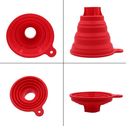 Silicone Collapsible Wide Mouth Funnel for Jars, Foldable Large Canning Funnel for Wide Mouth Jar, Food Grade Silicone Transferring Tool for Liquid Oil Jam Solid Seasoning Bean