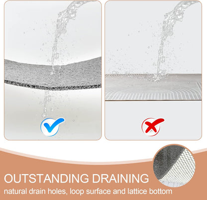 Bathtub Mat Non Slip, Bath Mat for Tub, Shower Mats for inside Shower, 17X24 Inch, PVC Loofah Bathroom Mats for Wet Areas, Quick Drying, Grey