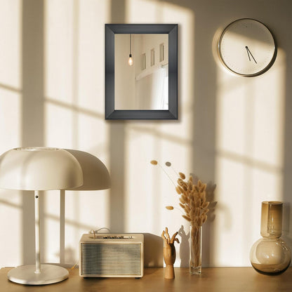 Rectangular Wall Mirror 12" X 16" Framed Mirror for Bathroom, Bedroom, Entryway, Living Room, Black