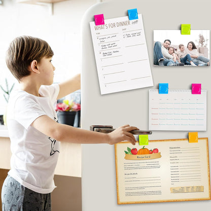 8 Pack Magnetic Clips Heavy Duty, Colorful Strong Fridge Magnet Clips Heavy Duty, Metal Magnet Clips for Fridge, Clip Magnets, Magnetic Clips for Refrigerator, Locker, Whiteboard, Home, Office