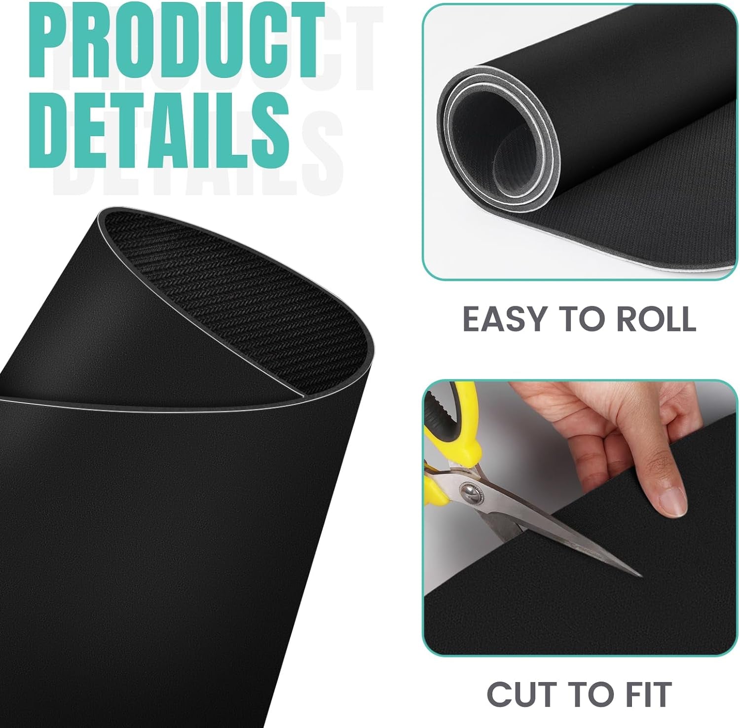 Coffee Mat Super Absorbent Dish Drying Mat Coffee Bar Accessories Match with Machine Large Drying Mats for Kitchen Counter 12" W X 19" L, Black