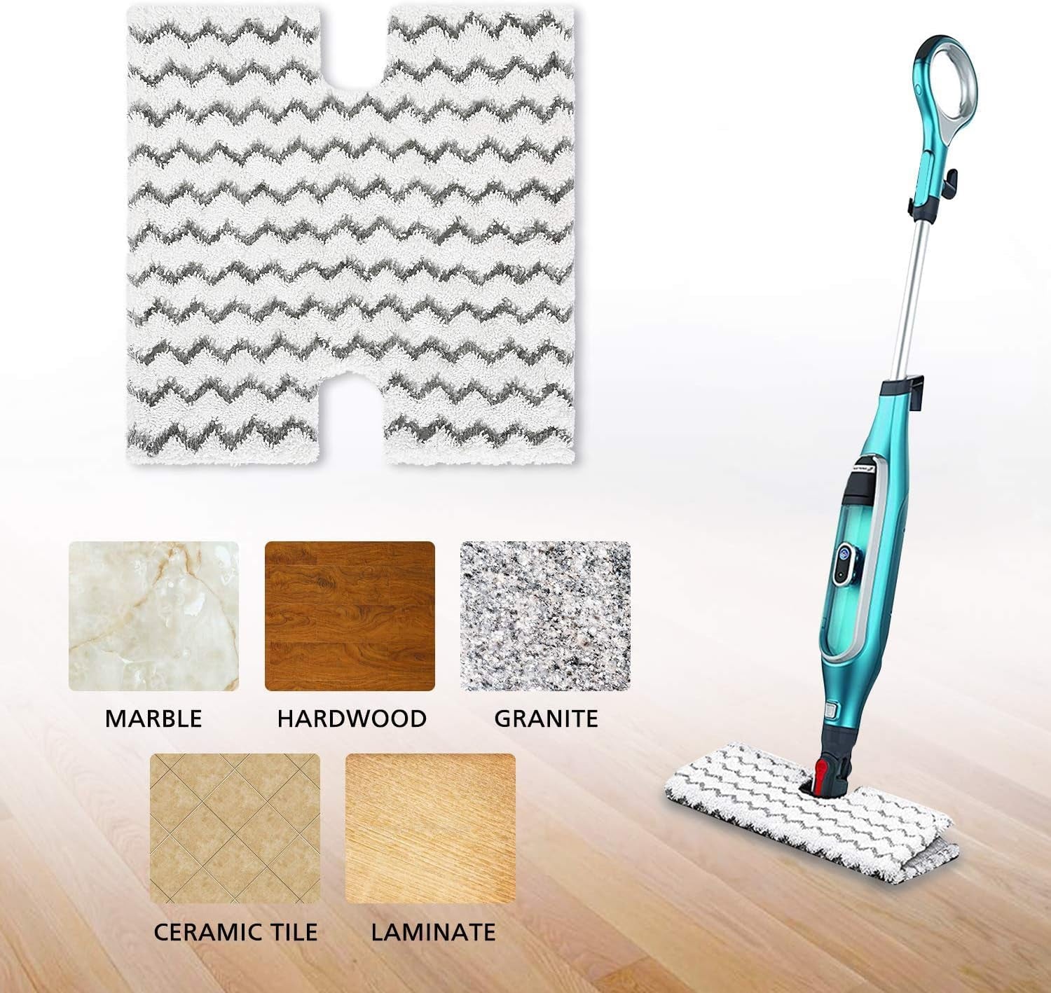 Replacement Steam Mop Pads (4 Pack) for Shark Lift-Away Pro & Shark Genius Mop Systems Compatible with Models S3973, S3973D, S3973WM, S5001, S5002Q, S5003A, S5004, S5004W, S6001W, S6001WM, S6002, S6002C, S6003D, S6003W