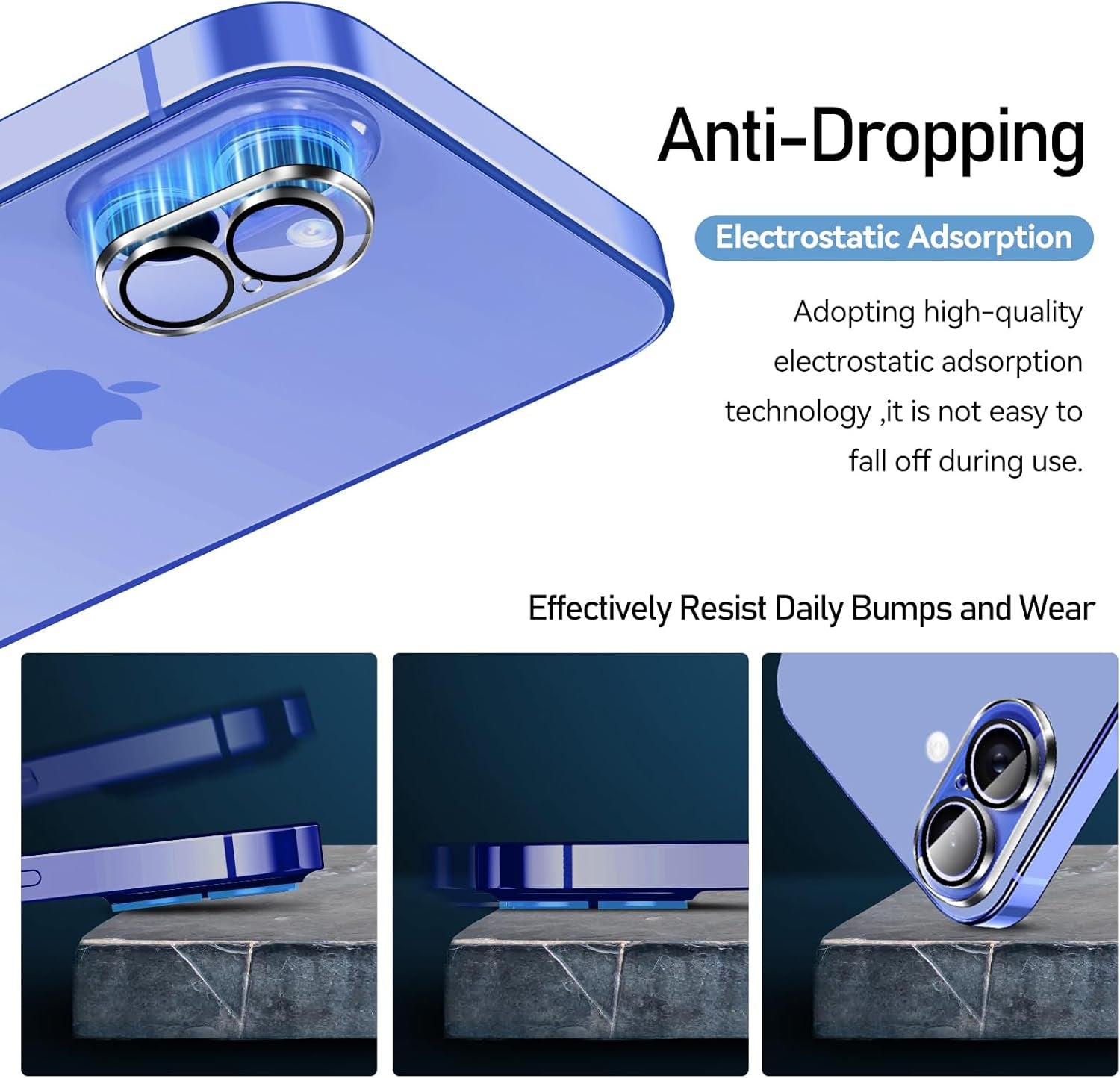 4-Pack Camera Lens Protector for Iphone 17 6.3"/ Iphone 16 6.1”/16 plus 6.7” Screen Protector Tempered Glass [Case Friendly][New Rersion],Scratch-Resistant,Clear+Black Circle