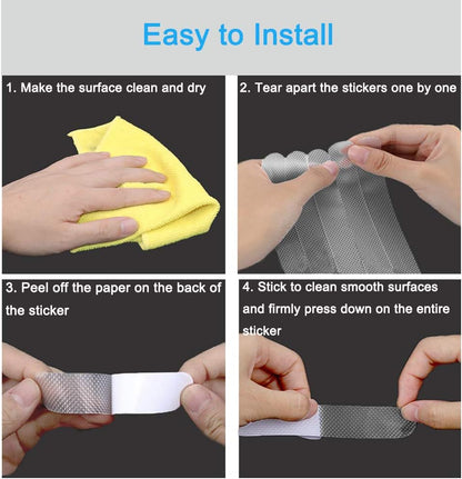 20 Pack Non Slip Bath Tub Stickers Strips, anti Slip Shower Treads, Bath Safety Stickers Tape, Slip Resistant Decals for Tub Pools Floor Bathrooms Stairs to Prevent Slippery