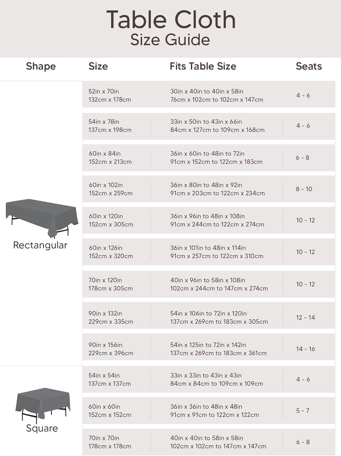 Rectangle Table Cloth 2 Pack [60X102 Inches, Black] Tablecloth Machine Washable Fabric Polyester Table Cover for Dining, Buffet Parties, Picnic, Events, Weddings and Restaurants
