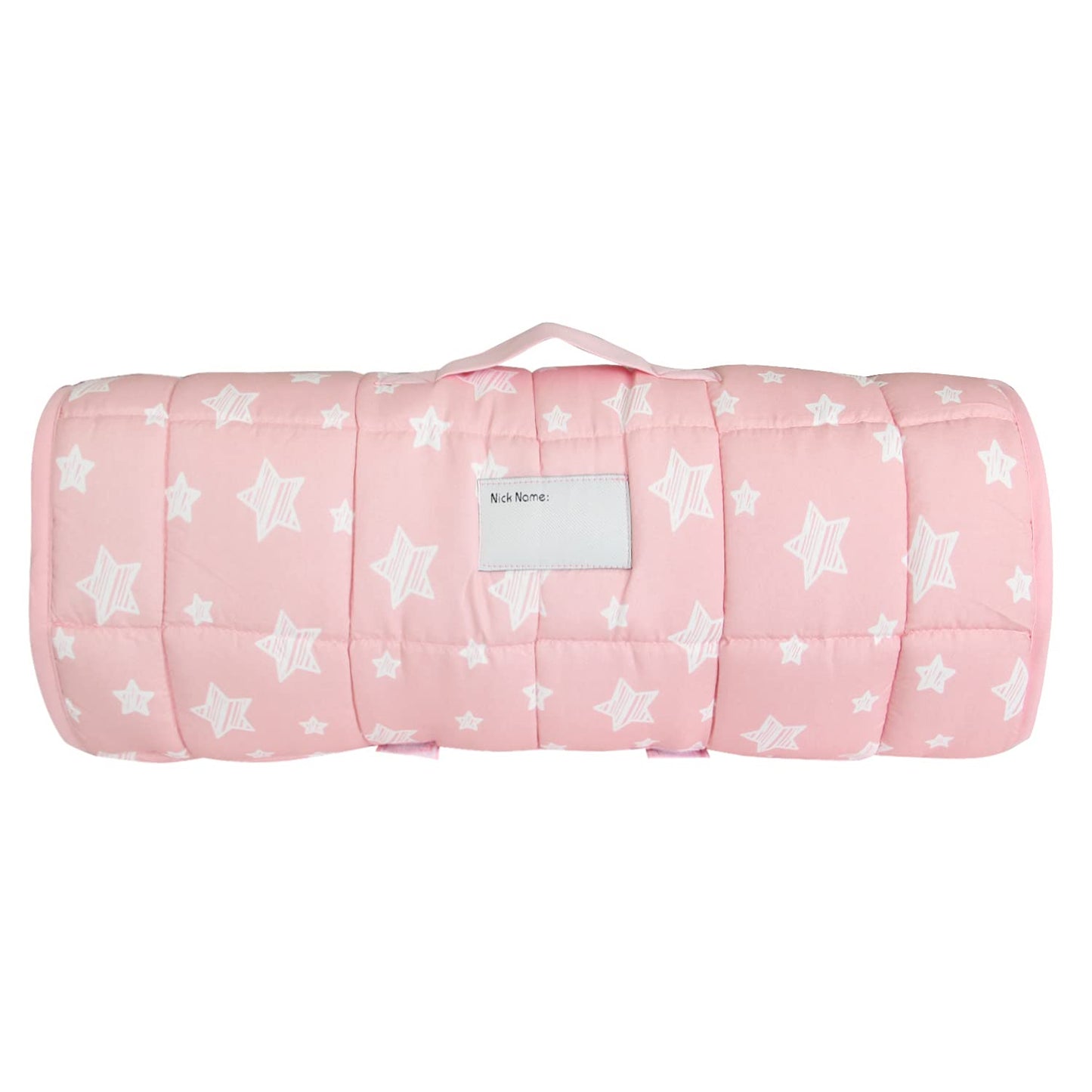 Toddler Nap Mat 2 Pack, Nap Mat for Kids Preschool, Daycare and Fleece Minky Blanket, Lightweight, Soft, Gray and Pink
