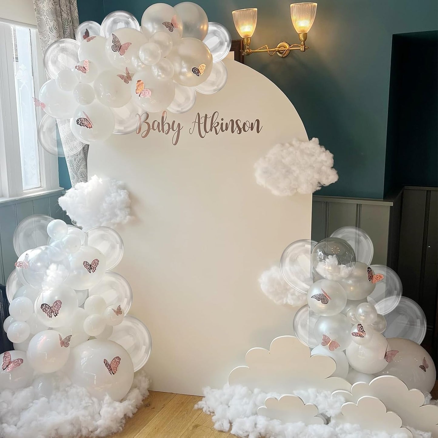 120Pcs Clear Balloons, 18 12 10 5 Inch Transparent Balloons Different Sizes Clear Balloon Garland for Baby Shower Wedding Bridal Shower Birthday Party Decorations