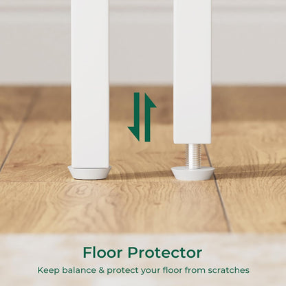 L-Shaped Reversible Corner Gaming Desk - 47" with Metal Frame and White Finish