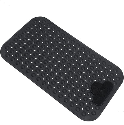Bath Tub Mat Shower Mat Non Slip Bathtub Mats with Suction Cups Bath Mat for Tub Bathroom Mats 28" X 16" Machine Washable (Black)