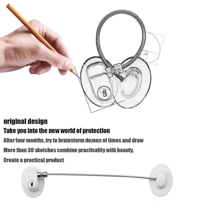 6 Pack Refrigerator Locks with 12 Keys,Child Safety Fridge,Refrigerator Lock Combination,Mini Fridge,File Drawer,Toilet Seat Lock with Strong Adhesive (White)