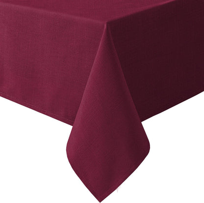 Linen Textured Table Cloths 54 X 54 Inch Premium Solid Tablecloth Spill-Proof Waterproof Table Cover for Dining Buffet Feature Extra Soft and Thick Fabric Wrinkle Free, Christmas Red
