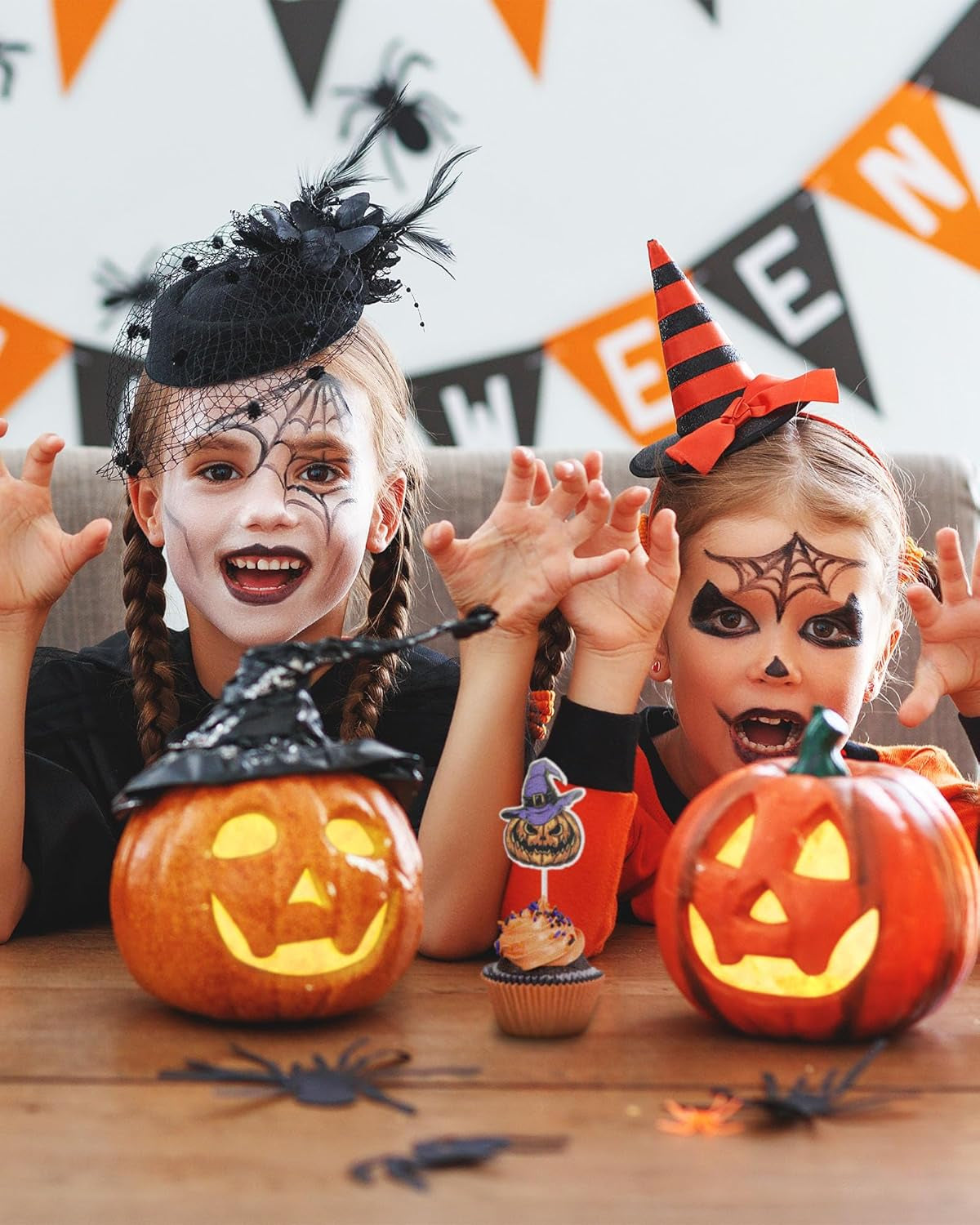 24 PCS Halloween Cupcake Toppers, Cake Decorations, Ghost Cupcake Toppers, Cupcake Decorations Picks for Theme Party, Bat Birthday, Baby Shower