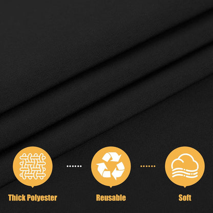 Rectangle Table Cloth, Waterproof Anti-Scratch Polyester Tablecloth, Decorative Washable Fabric Table Cover for Dining, Buffet, Parties and Outdoor, 60X84, Black
