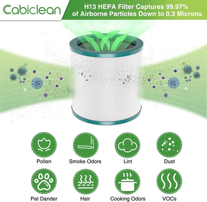 TP01 HEPA Filter Replacement Compatible with Dyson Tower Purifier Pure Cool Link TP01, TP02, TP03, AM11, BP01 Models, Replace Part 968126-03 (2 Pack)