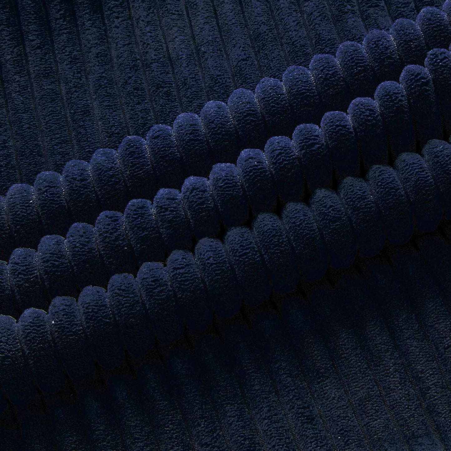 Set of 2 Navy Blue Boho Lumbar Rectangle Decorative Throw Pillow Covers 12X20 Inch with Diagonally Pattern for Couch Bed Sofa, Soft Corduroy Accent Modern Farmhouse Home Decor 30X50 Cm