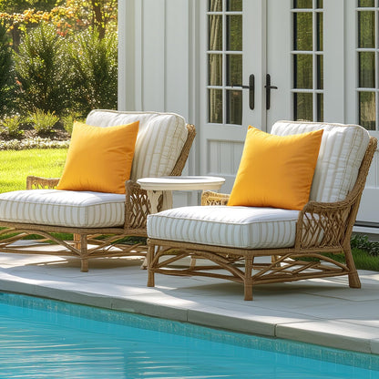 Outdoor Pillow Covers Yellow Waterproof Decorative Patio Throw Pillow Covers Fade Resistant for Furniture Tent Couch Sofa Living Room Pack of 2 Spring Summer Pillowcases 18X18 Inch