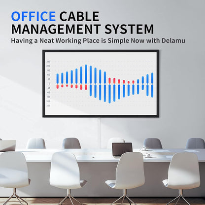 254In Cord Hider, One-Wire Cable Hider, Cable Covers for Cords on Wall, Easy-To-Install Cable Hiders for Mounted Tv, Cable Management Kit, L16.9In W0.59 H0.4In, White