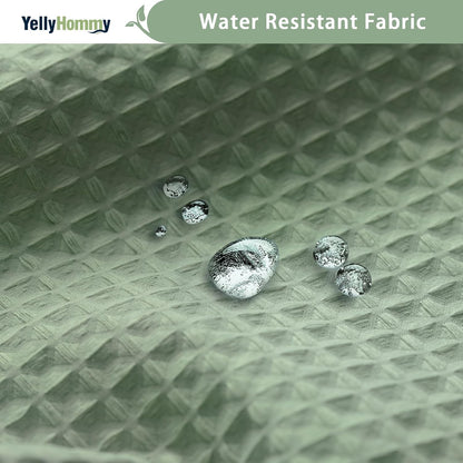 Cotton Touch Shower Curtain Heavy Duty Green Waffle Textured Shower Curtain with Hooks 54 Wx78 L