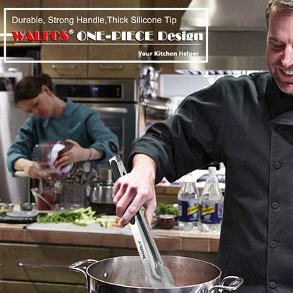 7 Inch Small Kitchen Tongs for Cooking, Mini Silicone Serving Tongs, Great for Cooking, Salad, Grilling, Pasta, Steaks, Vegetables