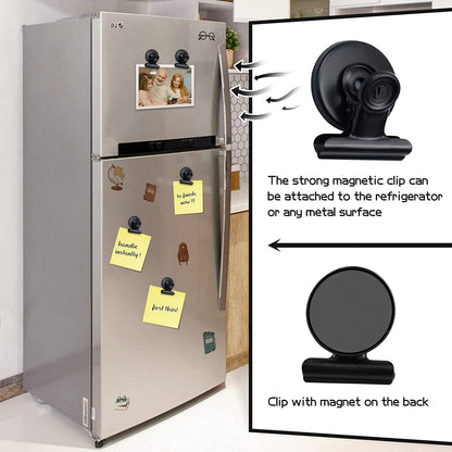 12Pack Fridge Magnets Refrigerator Magnets Magnetic Clips, 10Pack 25LBS Magnetic Hooks Heavy Duty Neodymium Magnet Hooks