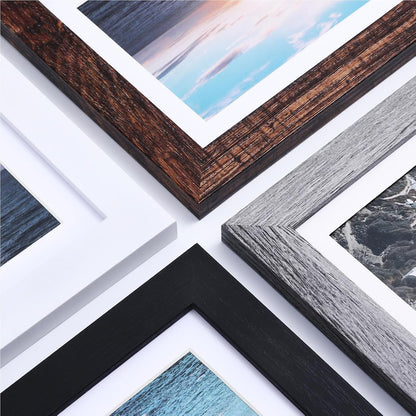 10 Pack Picture Frames Collage Wall Decor, Gallery Wall Frame Set for Wall or Tabletop Display, Engineered Wood and Shatter-Resistant Plexiglass, Multi Sizes with 8X10, 5X7, 4X6 Frames, Black