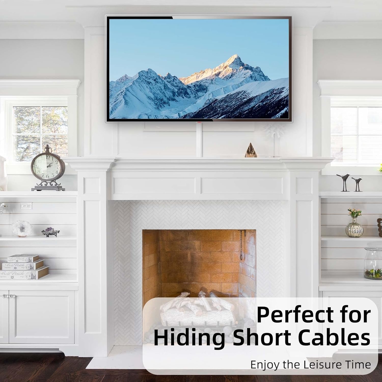 Large TV Cord Hider Wall, 94.5In Cord Covers for 3-4 Wires on Wall, Easy Set up Cable Hider Cable Management, Wire Hiders Wire Covers for TV Cords, Cables Cover Raceway, 6X W1.18 H0.67In, White