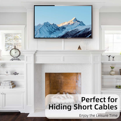 Large TV Cord Hider Wall, 94.5In Cord Covers for 3-4 Wires on Wall, Easy Set up Cable Hider Cable Management, Wire Hiders Wire Covers for TV Cords, Cables Cover Raceway, 6X W1.18 H0.67In, White