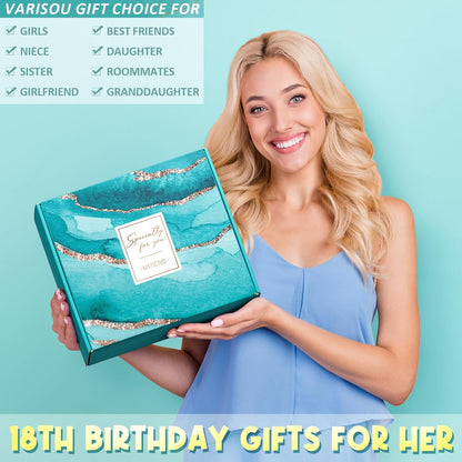 18Th Birthday Gifts for Girls, Unique Gifts for 18 Year Old Girl Birthday Gifts Ideas for Women Teen Girls Sister Daughter Friends Female, Happy 18Th Birthday Gifts Basket for 18 Year Old Girl Present