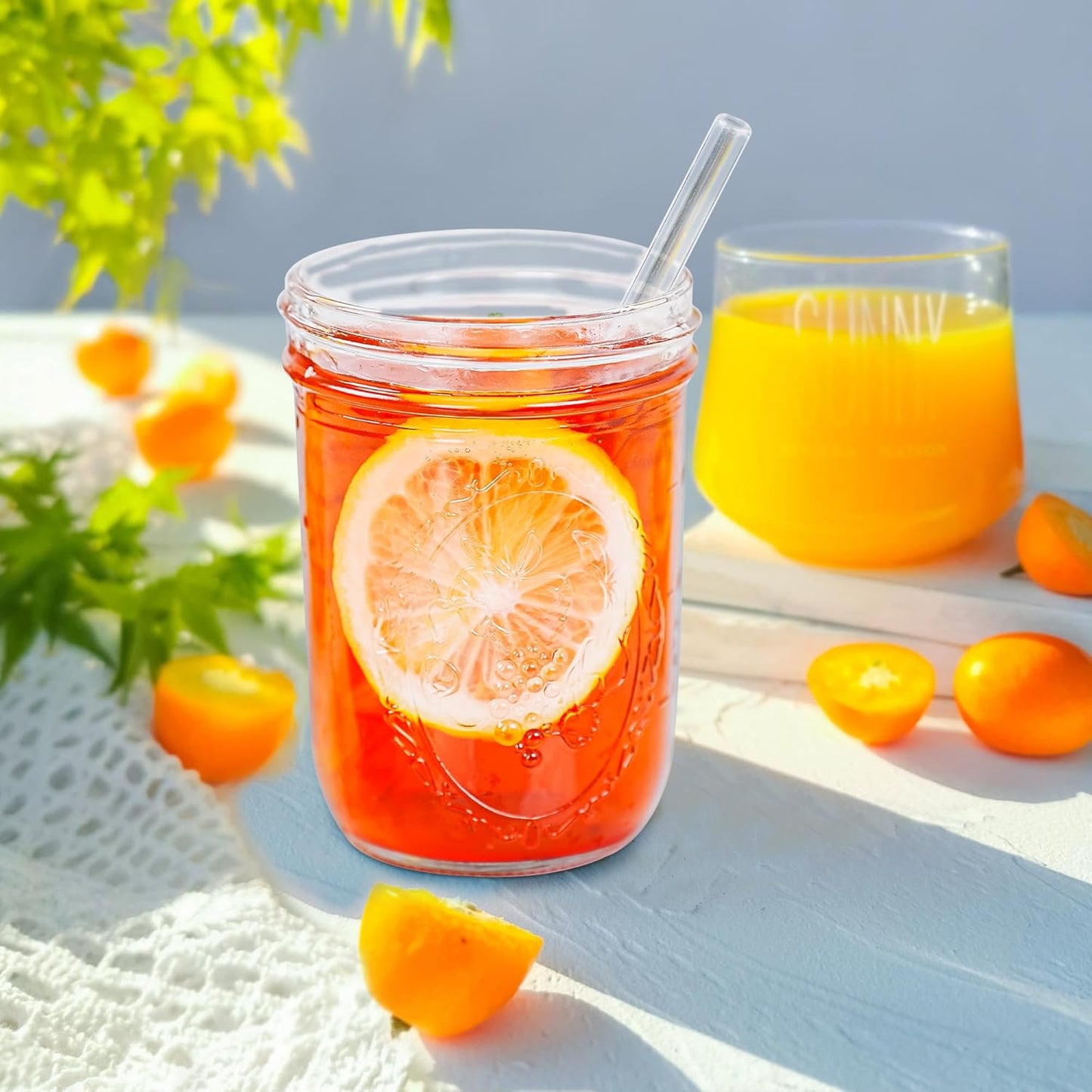 Wide Mouth Mason Jars 16 Oz with Lids [2 Pack], Canning Jars with Metal Airtight Lids and Bands, 16 Oz Glass Jars for Fermenting, Pickling, Freezing, Preserving, Meal Prep, Jar Décor