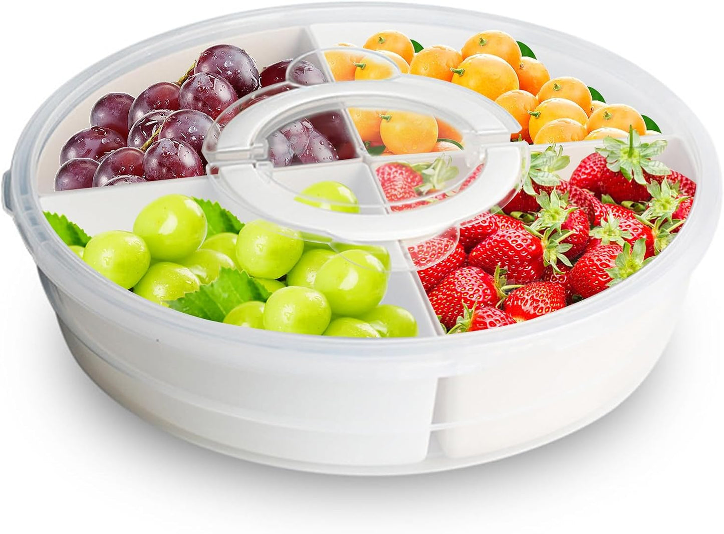 2Inch Portable Pie Carrier with Lid and Cupcake Muffin Tart Cookie Fruit Snacks Keeper Food, Pie Carrier round Pizza Holder Reusable Pie Keeper