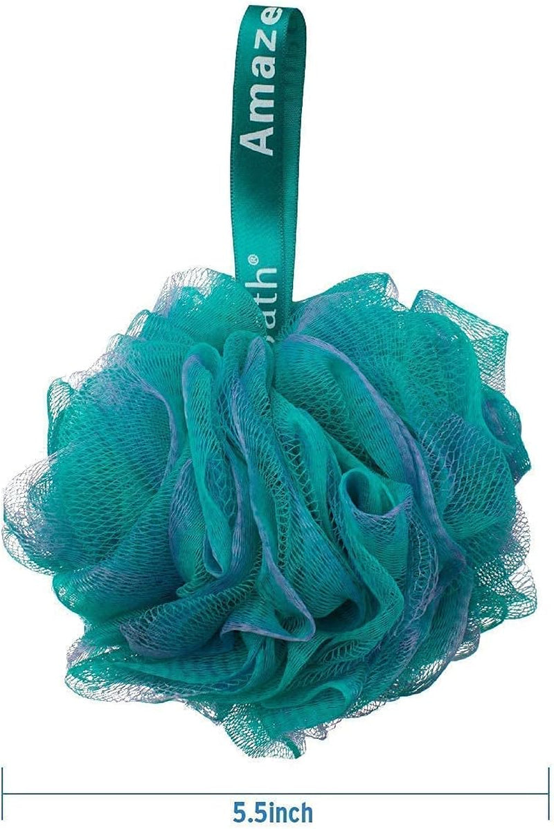 Scrub Brush and Shower Bath Sponge Shower Loofahs Balls 60G/Pcs for Body Wash Bathroom Men Women