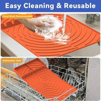 Silicone Grill Mat Compatible with Blackstone, Ninja Flexflame Outdoor Grill, Grilling Accessories Grill Mats for Blackstone Outdoor Griddles BBQ Accessories for Ninja Grills