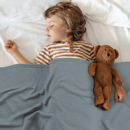 Knit Blanket Queen Size (90X90 Inches, Grey) Soft Lightweight Jersey Breathable Sweatshirt Blanket for Bed,Couch & Sofa