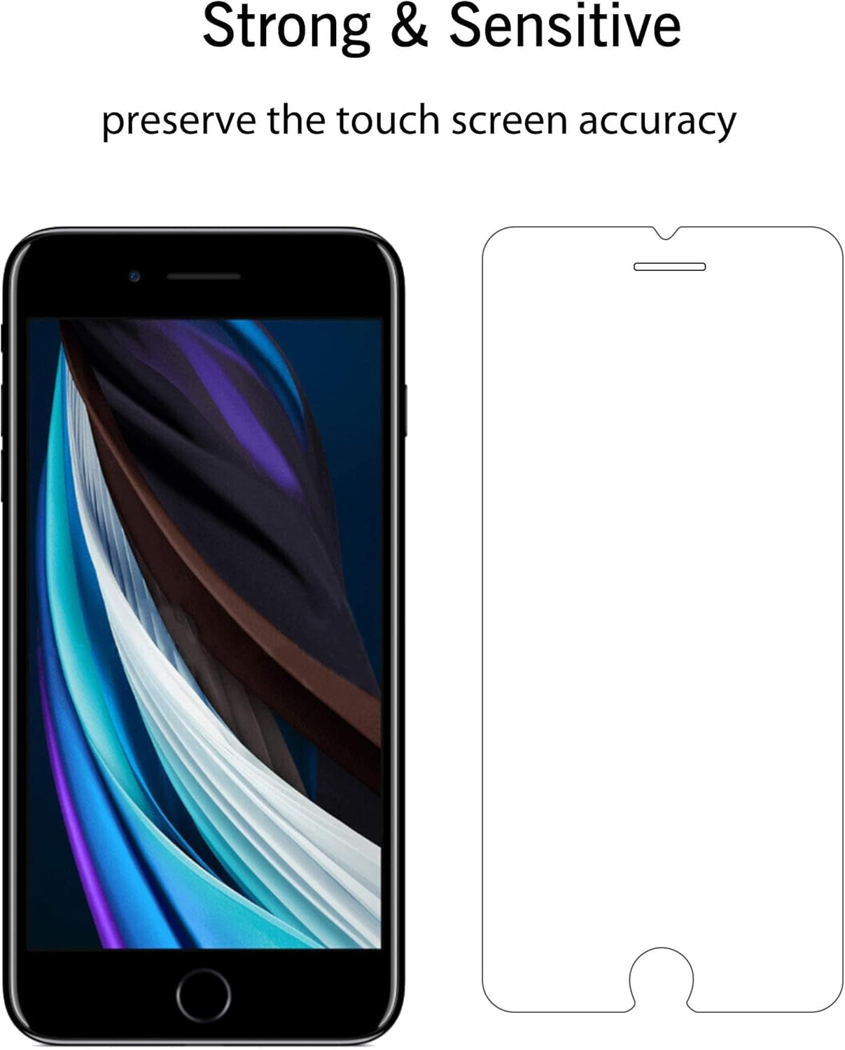 Screen Protector Compatible for Iphone SE 2020 2Nd/2022 3Rd Generation, Iphone 8,7,6S,6, 4.7-Inch 3 Pack and Privacy Tempered Glass Screen Protector for Apple Iphone SE 2020/2022, 2Pack