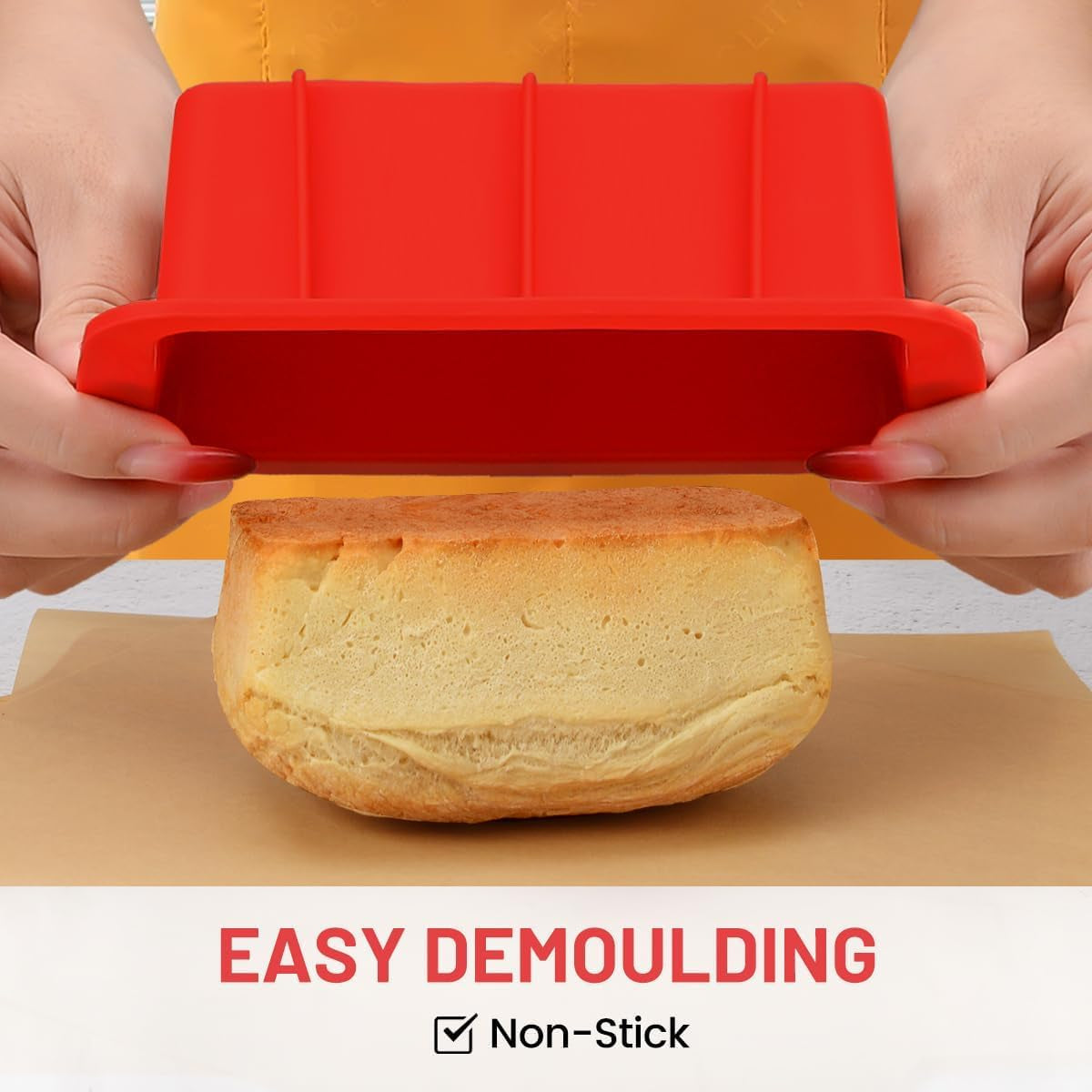 Silicone Mini Bread Loaf Pans for Baking, Small Loaf Pan Set of 4, 2.7X5.4 Inch Nonstick Bread Mold for Toast, Brownie, Loaf, Cake, Soaps