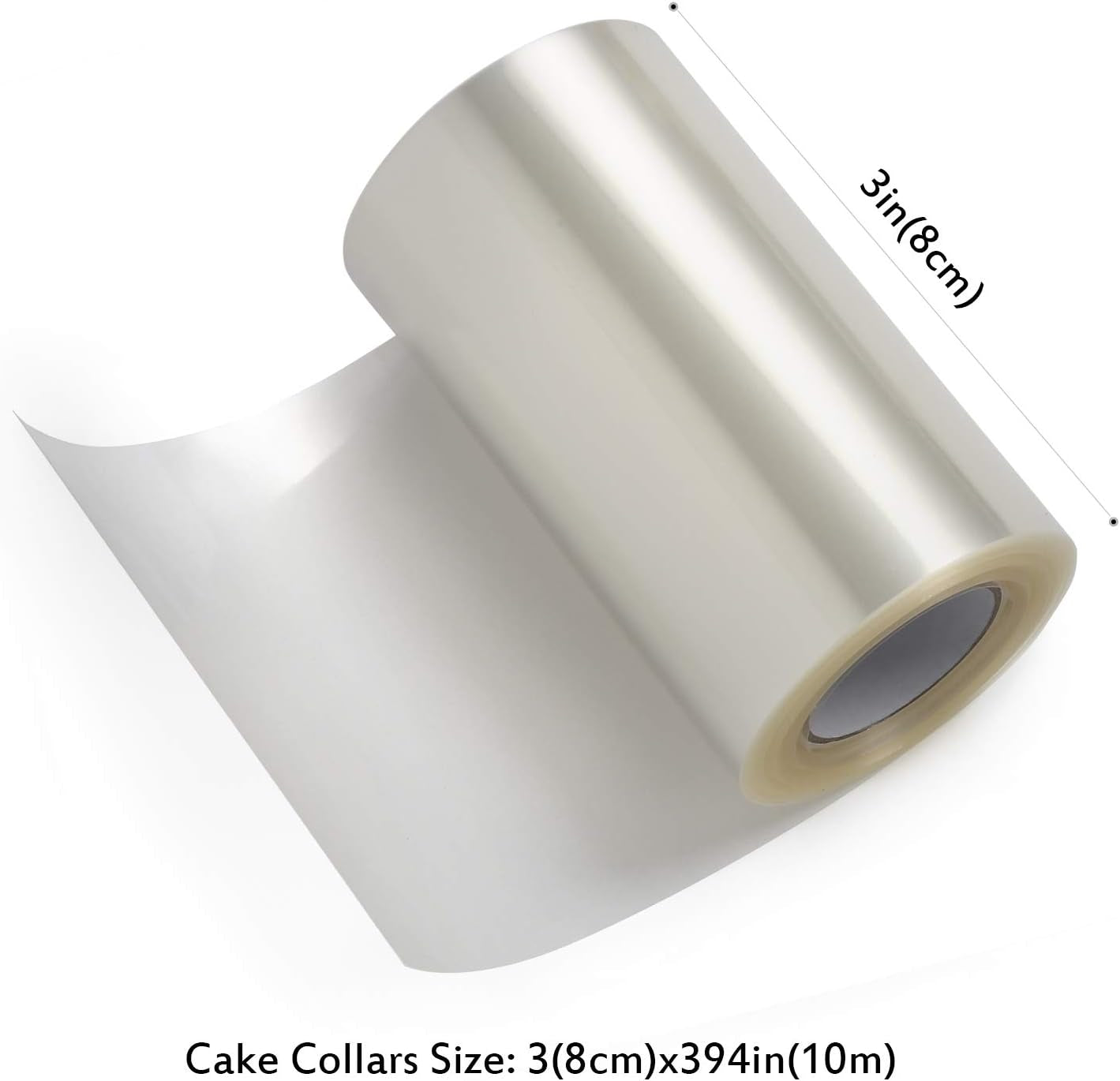 4Pck Cake Collar 3.1 X 394 Inch,  Acetate Sheets, Clear Acetate Roll and Transparent Mousse Cake Rolls for Chocolate Mousse Baking, Cake Decorating and Keeping Cake Shape