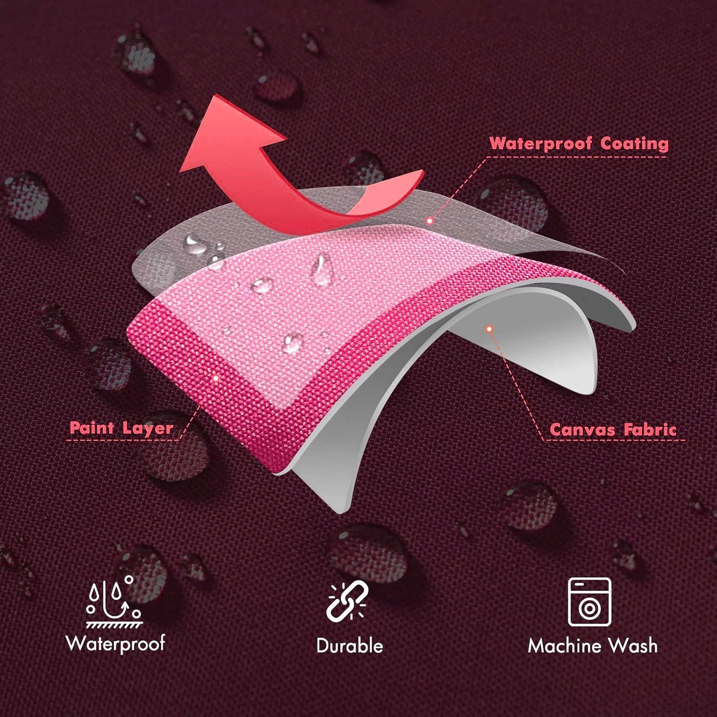 Outdoor Waterproof Throw Pillow Covers Set of 2 Hello Sunshine Decorative Outdoor Square Pillowcases for Chair Patio Garden Couch Tent Balcony Sofa Hot Pink 20X20 Inch