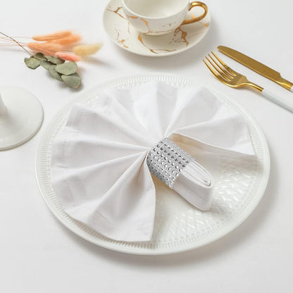 24Pack Napkin Rings, Silver Napkins Rings Plastic, Silver Napkin Holders for Anniversary, Birthday, Parties, Weddings and Dinners