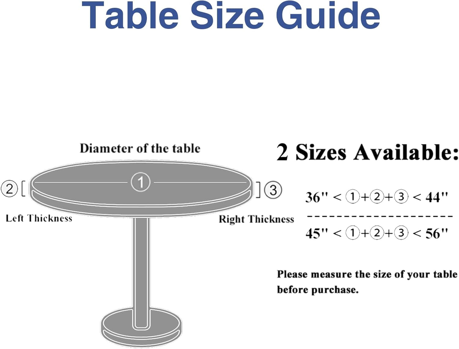round Fabric Fitted Tablecloth, Elastic Waterproof Oil Proof Table Cloth, Washable Polyester Table Cover Fits 36"-44" round Tables for Outdoor Picnic Dinner, Black
