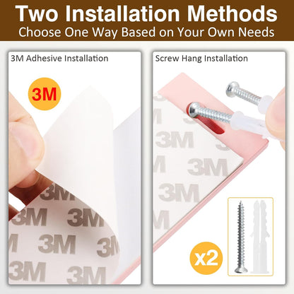 3 Pack Sunglass Organizer, Wall Mounted Sunglasses Organizer, Wooden Glasses Holder Sunglass Holder, Sunglasses Rack for Hanging Your Multiple Eyeglasses, for Wall, Home Decor(Pink)