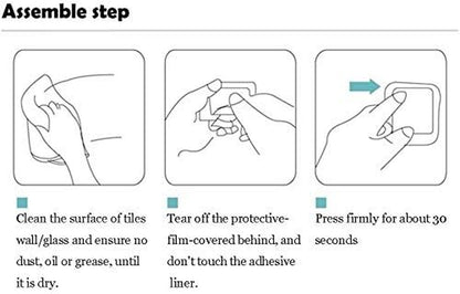 Self-Adhesive Toilet Paper Holder - No-Drill Stainless Steel Brushed Bathroom Accessory