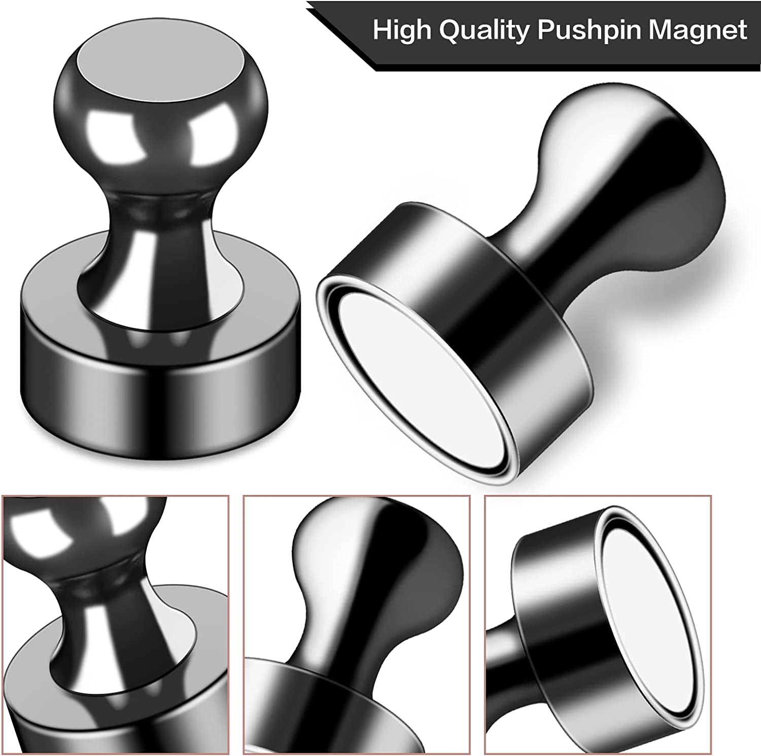 Refrigerator Magnets 12Pcs Magnet Clips Fridge Magnetic,Strong Neodymium Cup Magnets, Waterproof, Rare Earth