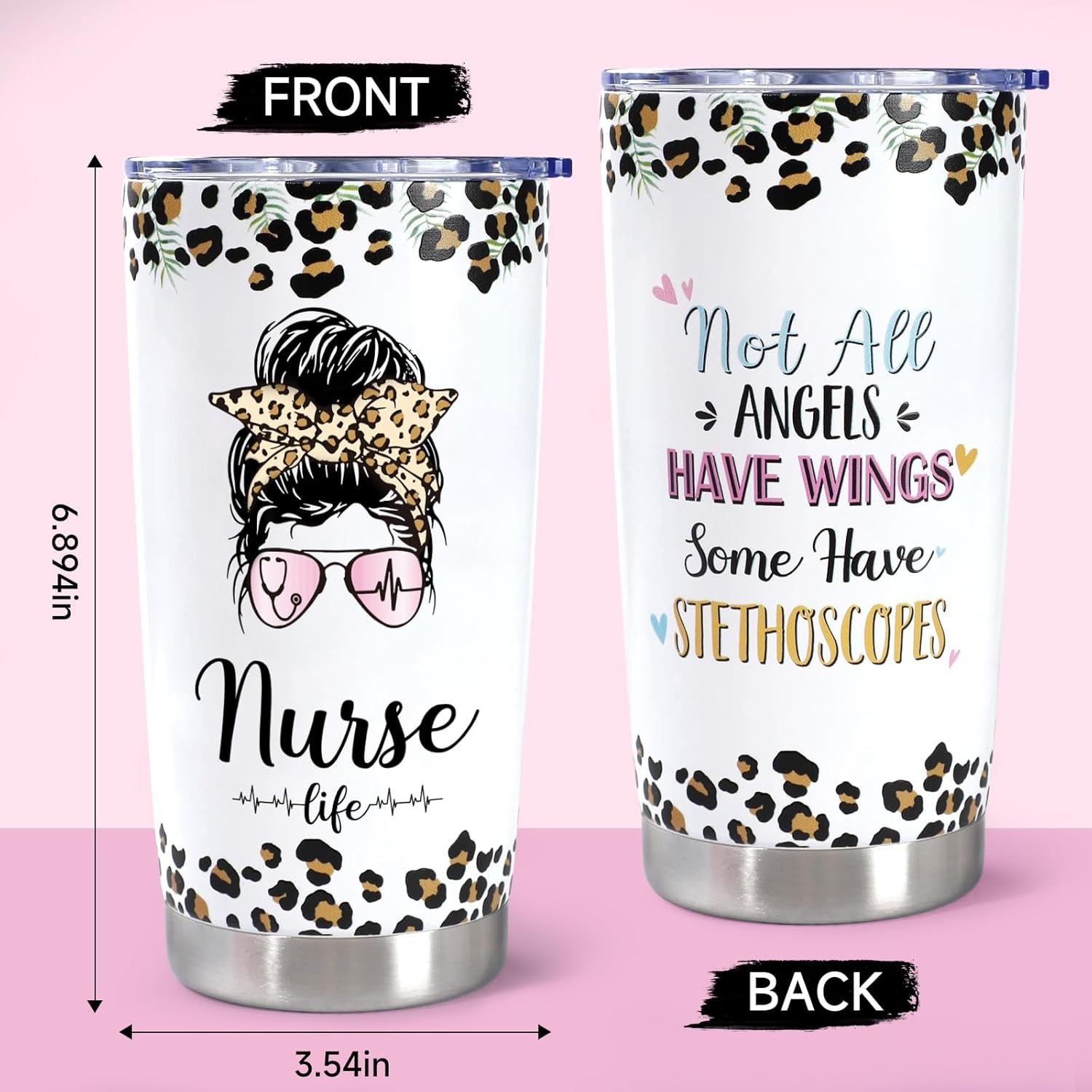 Nurse Gifts for Women, Nurses Week Gifts, Nurses Appreciation Gift for Graduation, Mothers Day, Birthday, Christmas, New Nurse Practitioner Gift - 20 OZ Tumbler Set for Nurses