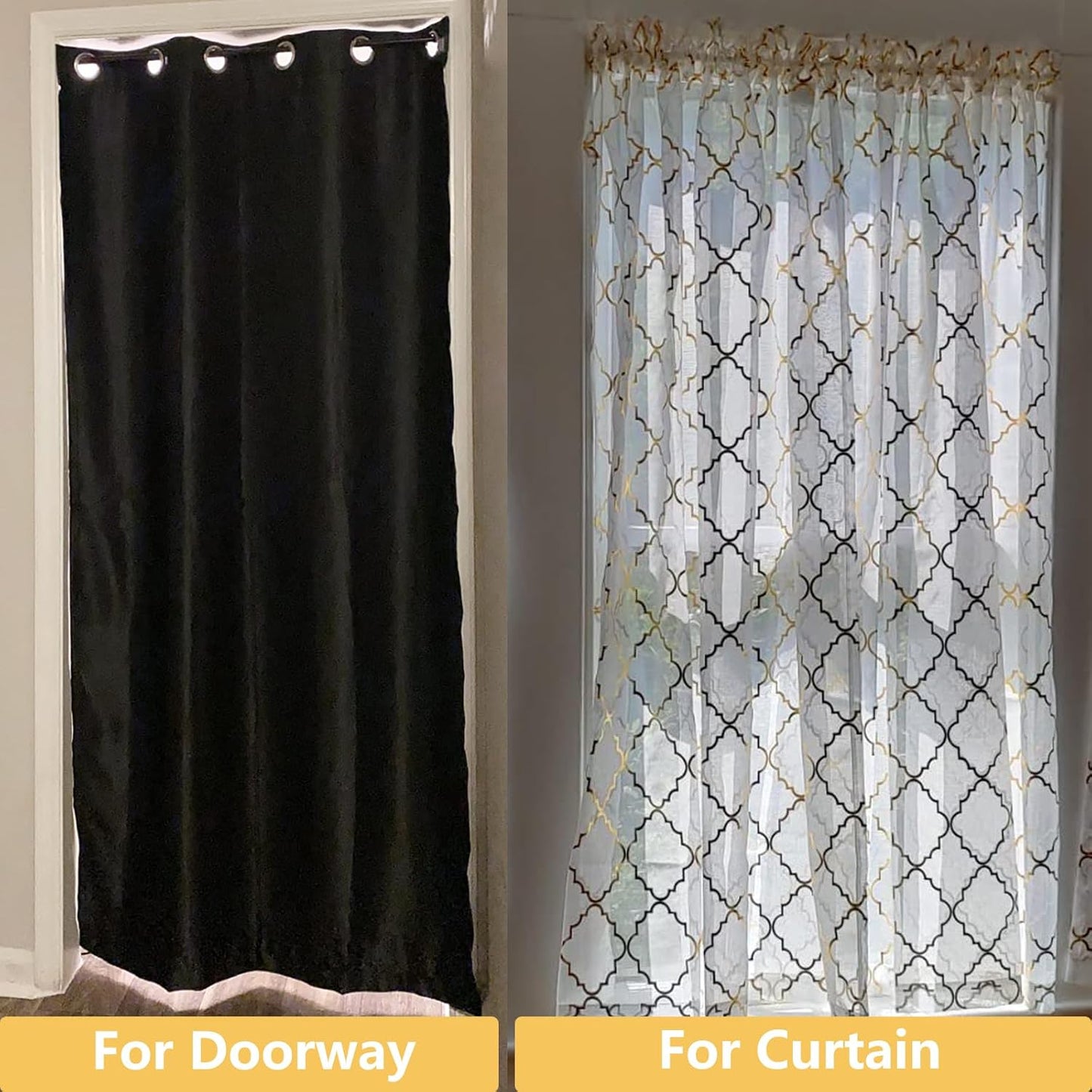 2Pcs Tension Curtain Rod Adjustable 28-40 Inch, Small Tension Rods No Drill, Expandable Spring Loaded Tension Rods for Window (Black)