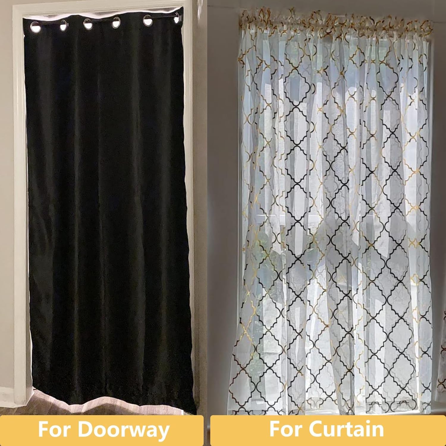 2Pcs Tension Curtain Rod Adjustable 28-40 Inch, Small Tension Rods No Drill, Expandable Spring Loaded Tension Rods for Window (Black)